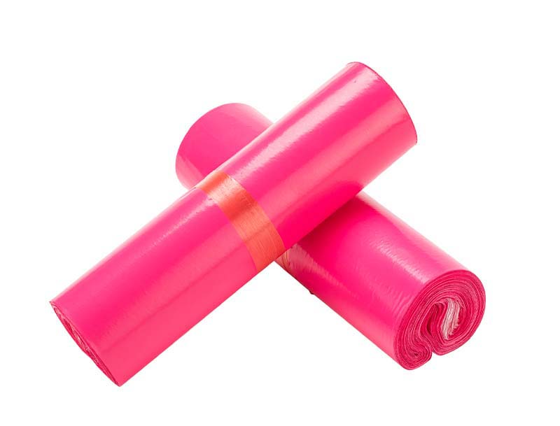 通辽玫红色快递袋-02